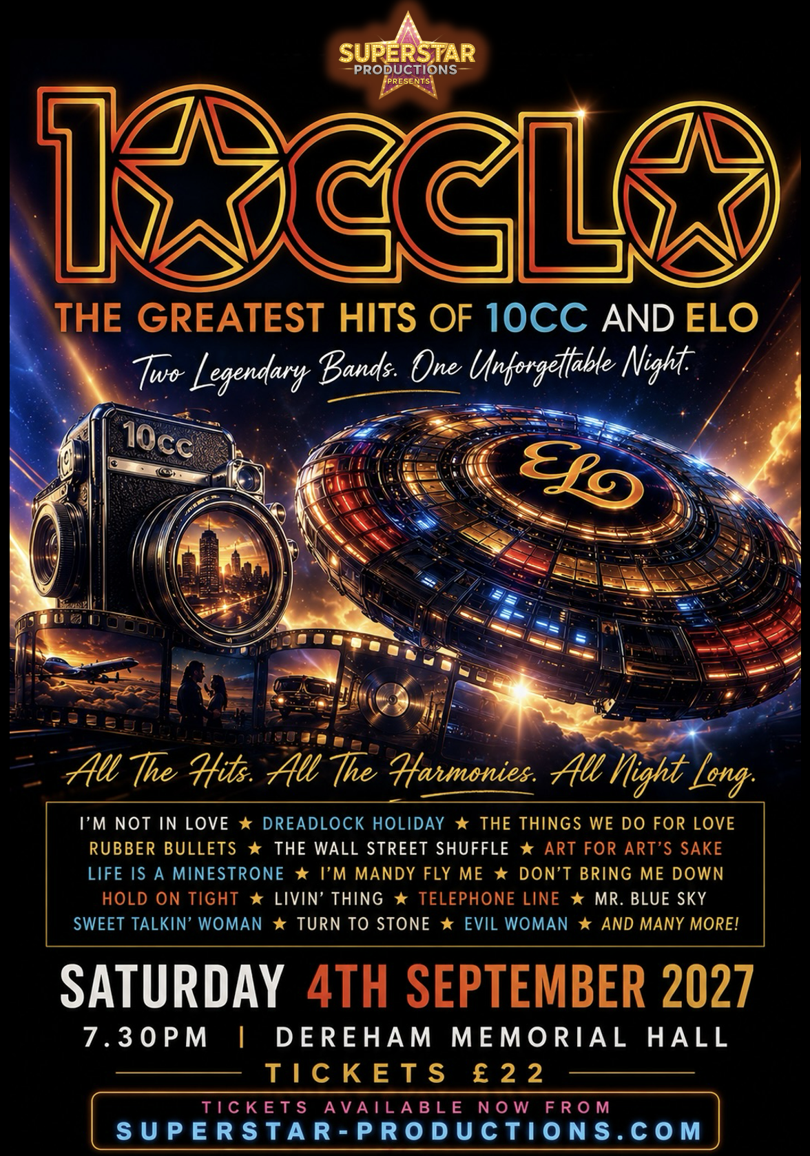 10CCLO – The Greatest Hits of 10cc and ELO show artwork