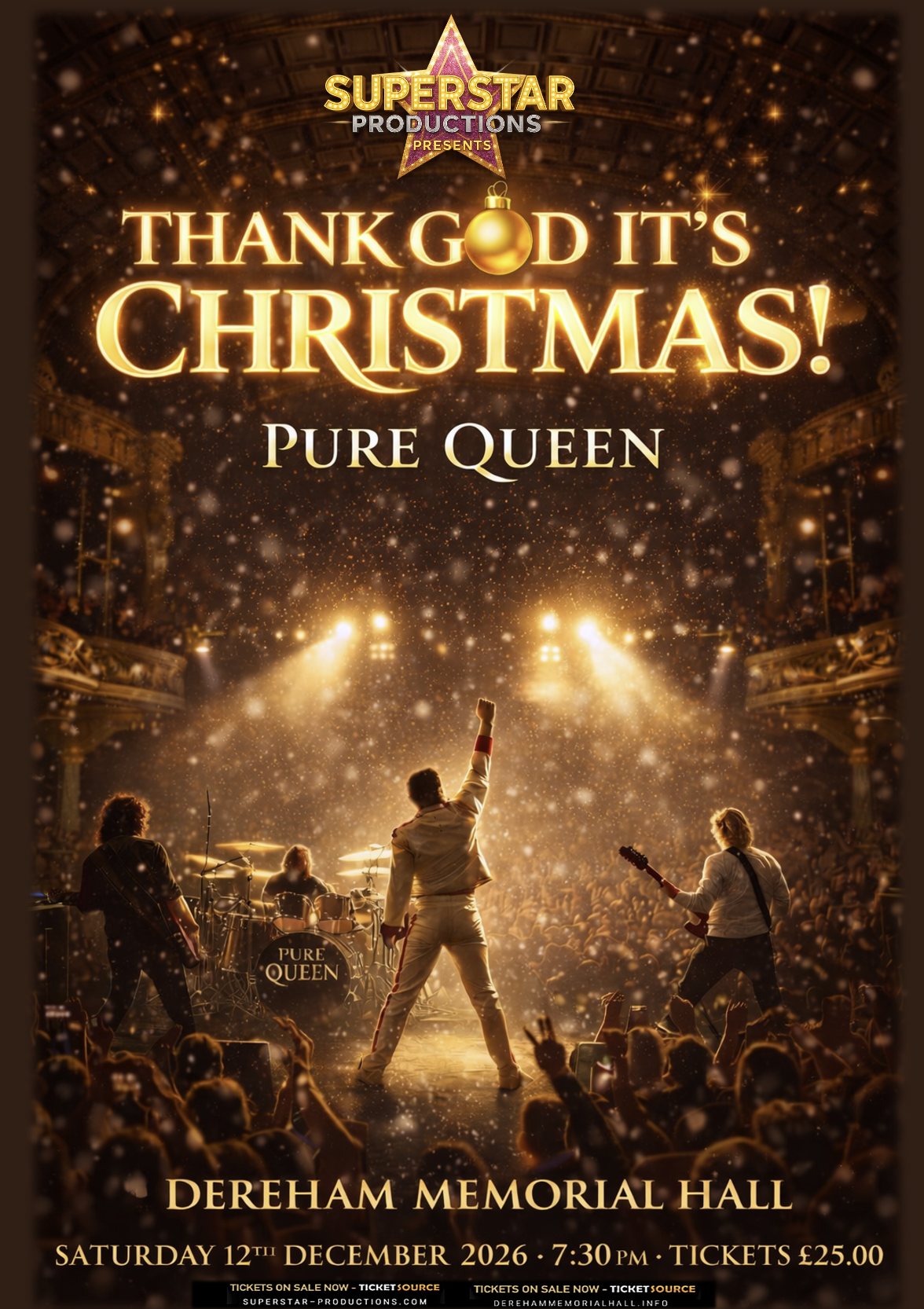 ‘Thank God it’s Christmas’ – PURE QUEEN show artwork