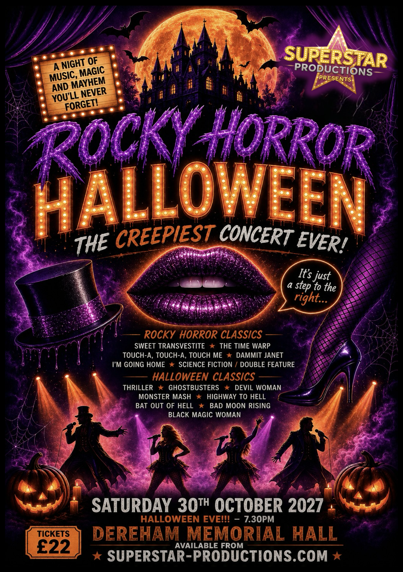 ROCKY HORROR HALLOWEEN – THE CREEPIEST CONCERT EVER!! show artwork